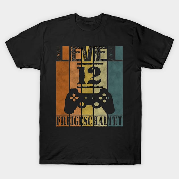 12 Birthday Gamer 12 Years Gift T-Shirt by RRDESIGN